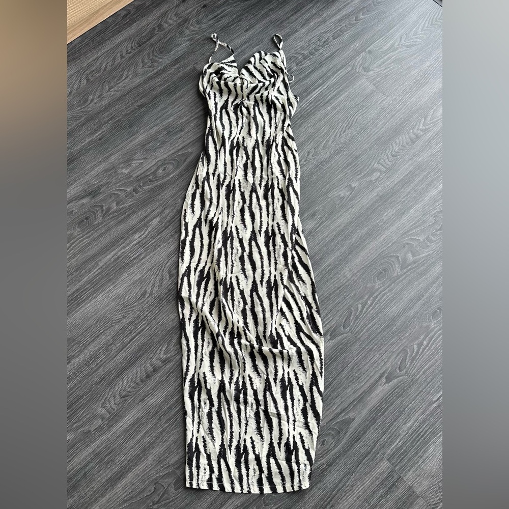 Zebra Print Maxi Dress